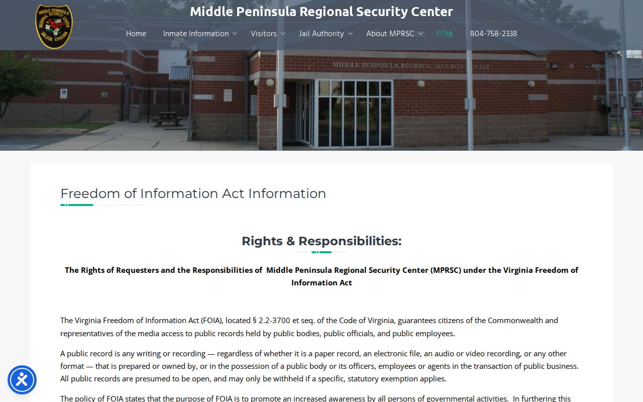 Essex County release record request channels at MPRSC